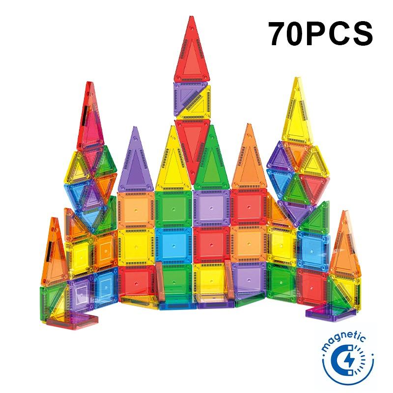 Magnetic Building Blocks With Iron Box 70 Pcs