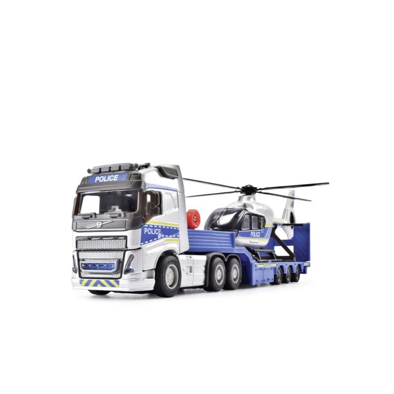 Die-Cast Police Truck & Helicopter Set