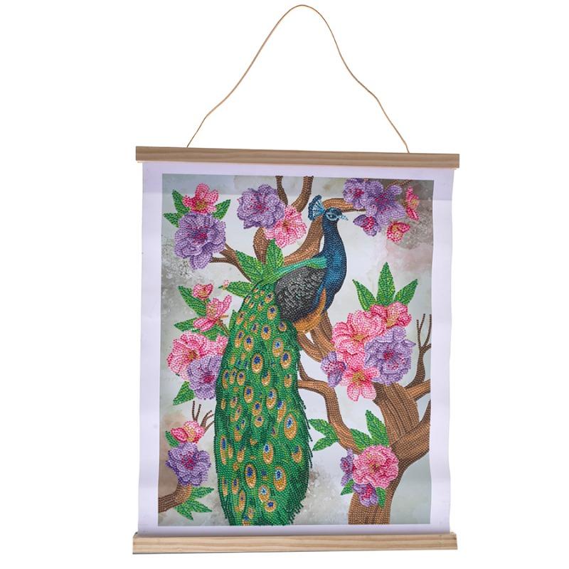Craft Buddy Crystal Art Diamanter Collection 35 x 45 cm Peacock Peony