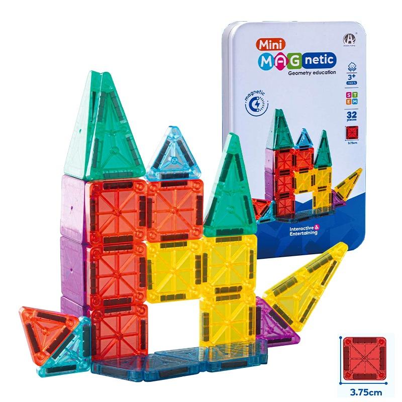 Magnetic Building Blocks With Iron Box 32 Pcs