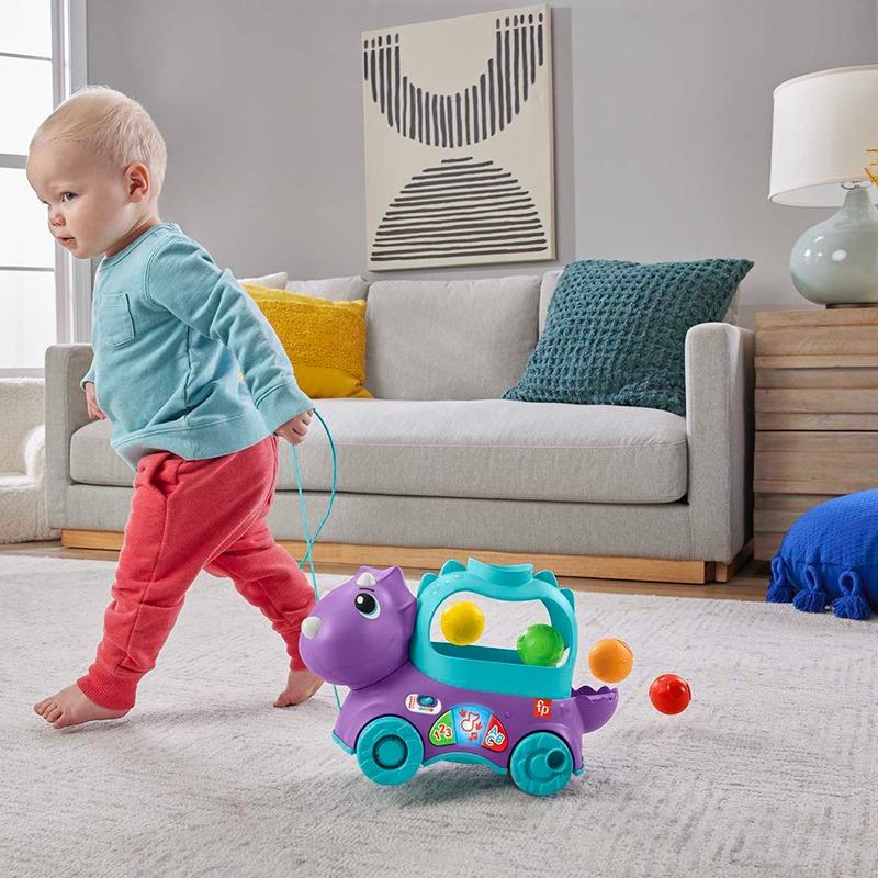 Fisher-Price Triceratops Interactive Ball Popper Pull Toy