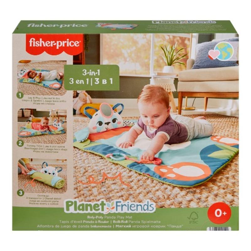 Fisher-Price Planet Friends Rolly Polly Panda Baby Activity Mat with 2 Toys