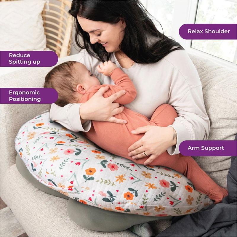 Moon - Portable Breast Feeding Pillow w/ Zippered Cover- Rainbow