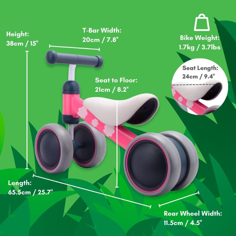 BOLDCUBE Baby Balance Bike Ladybird