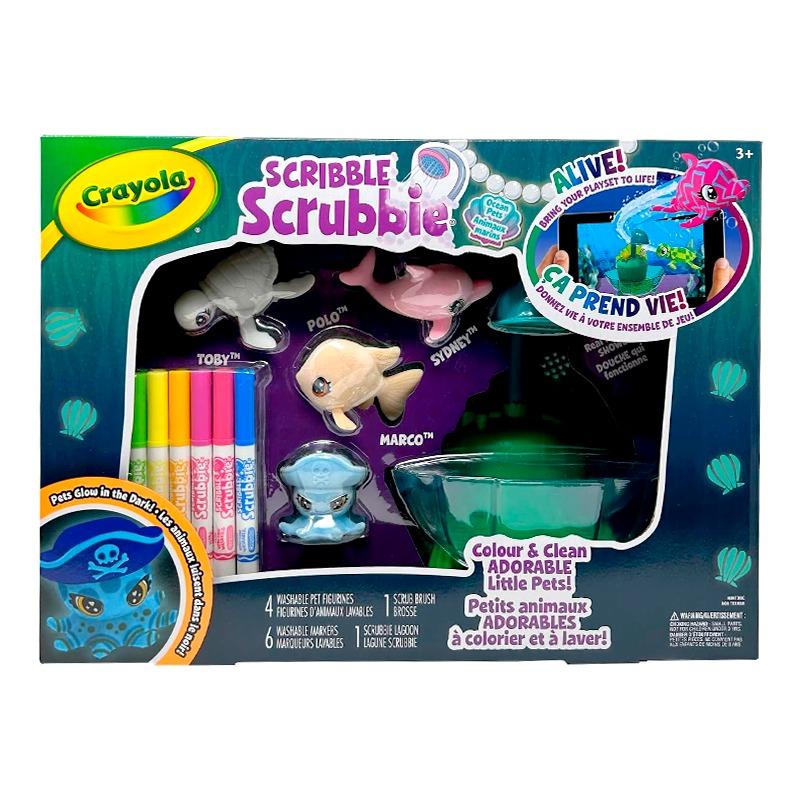 Crayola Scribble Scrappy Ocean Beach Glow Lagoon Bathtub Set