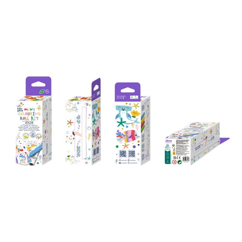 Mini Coloring Roll Kit Sea Life - 2M Dot-to-Dot Activity Set