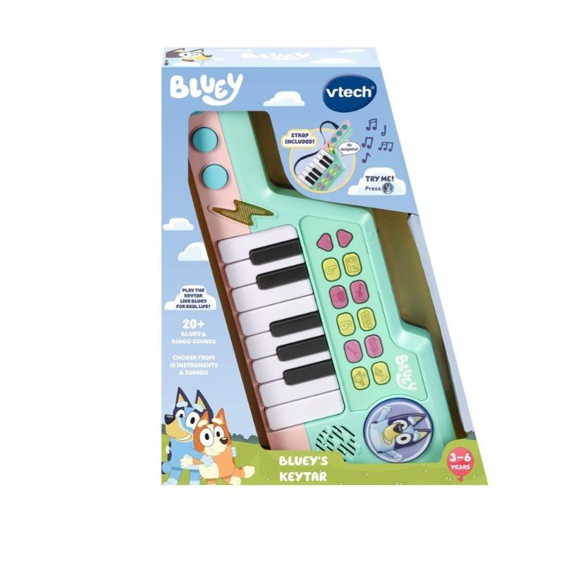 VTech Bluey Bluey's Keytar Toy 5 Instrument Sounds Phrases