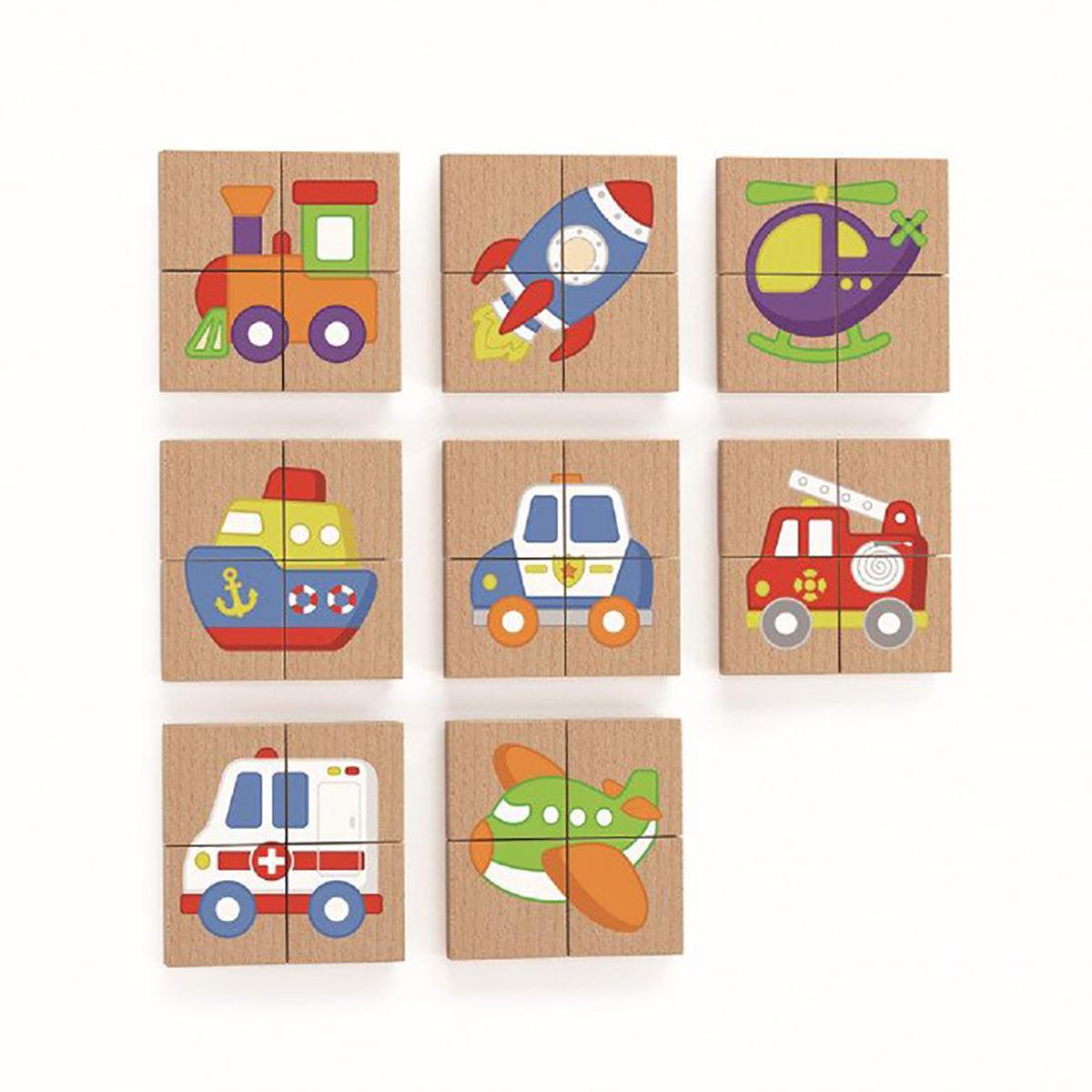 VIGA Magnetic Puzzle Transportation 32 Pcs Set