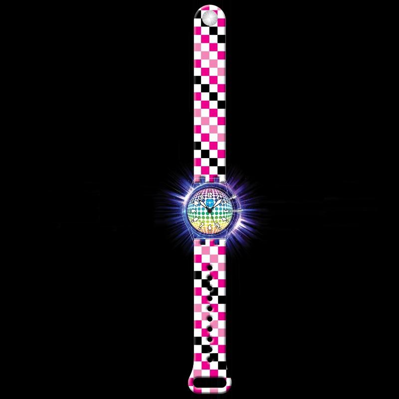 Watchitude Glow Light Up Watch - Pink Checkers