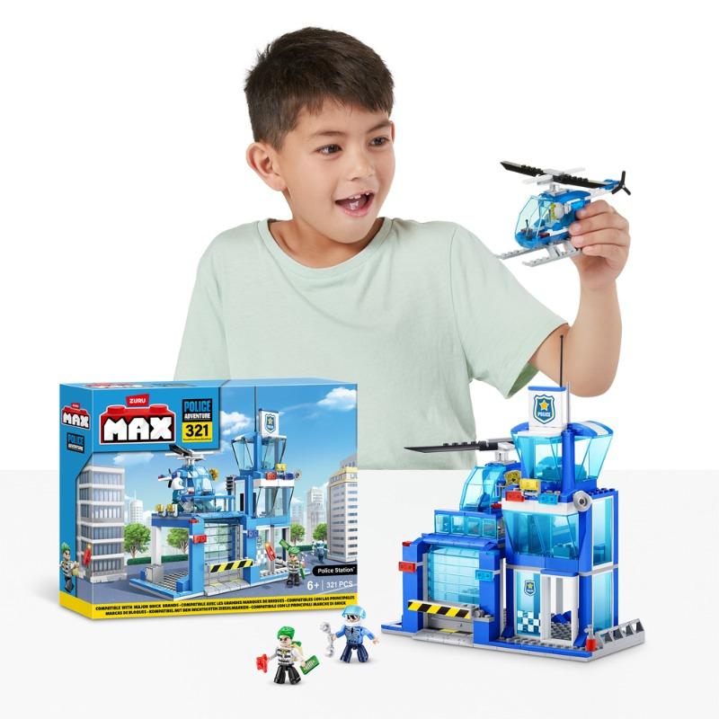 Max Build Bricks City Police Station Playset