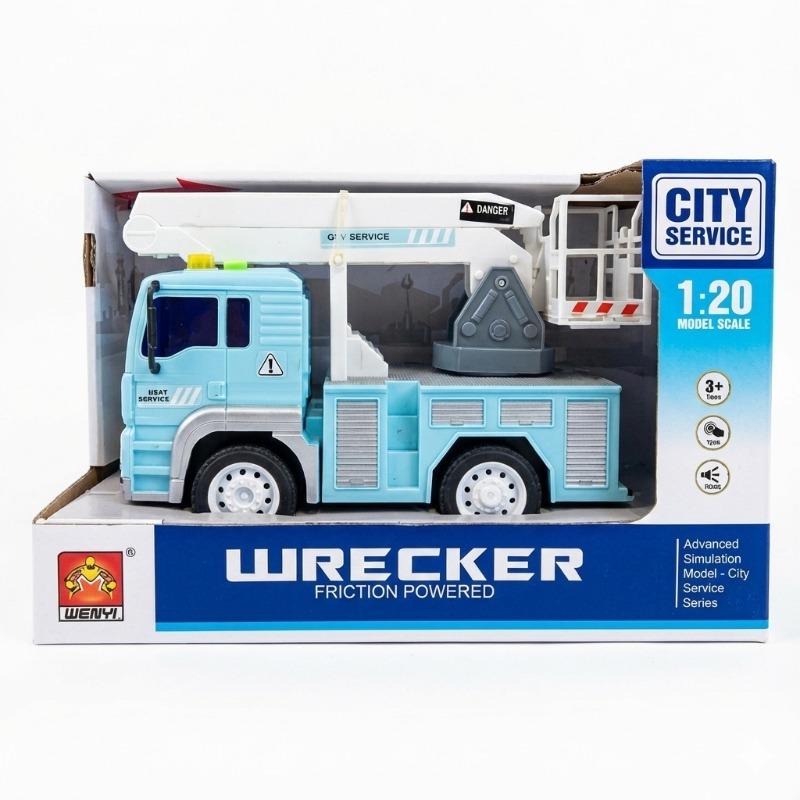 Wenyi Friction Tow Truck 1:20 With Light And Sound