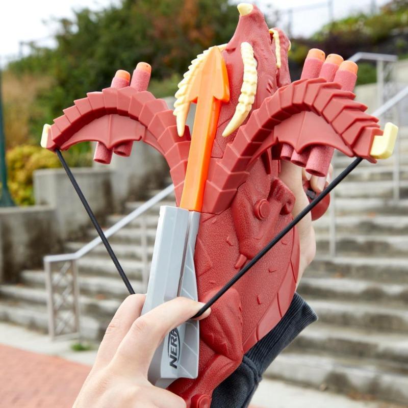 Nerf Timbershade Red Dragon Blaster with 6 darts