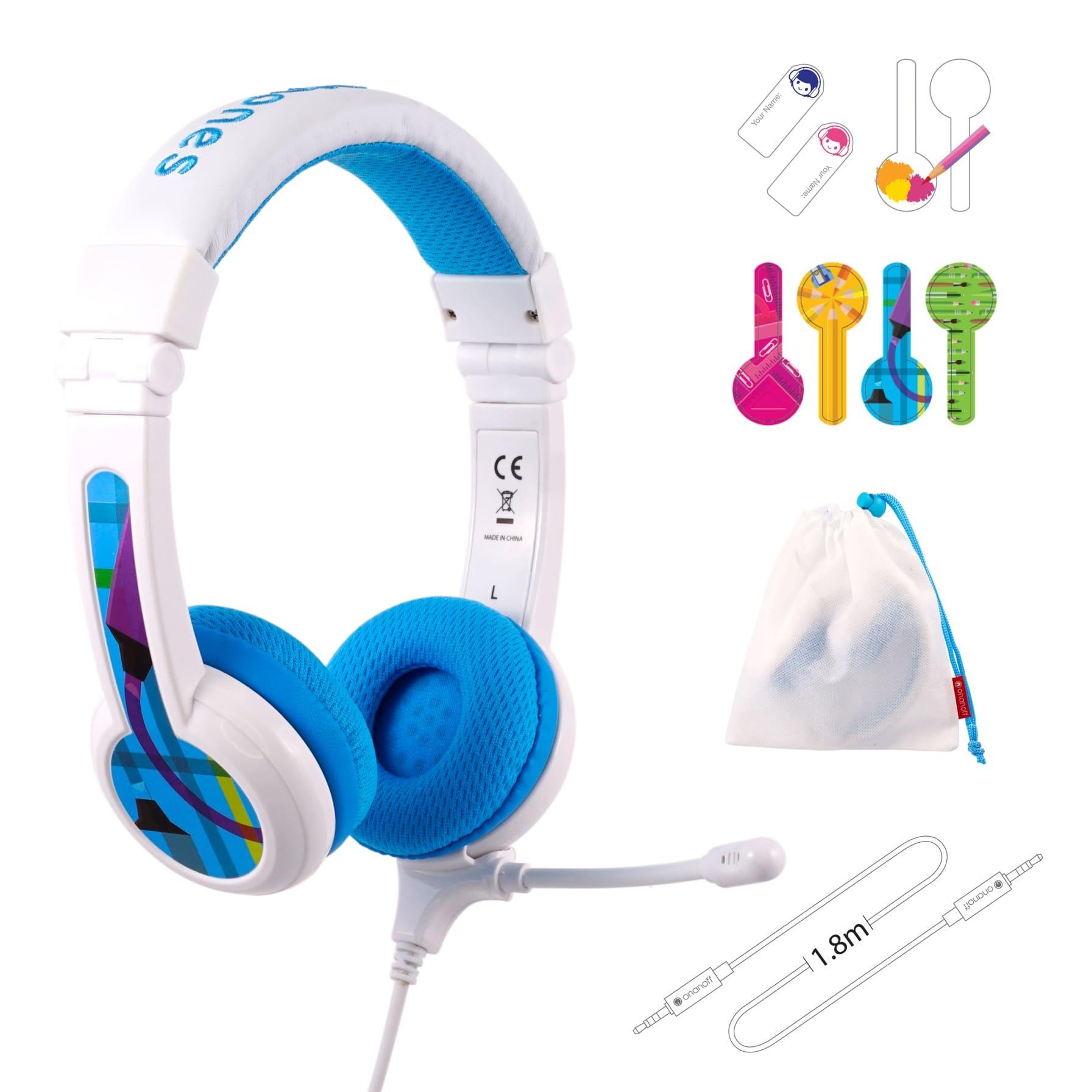 BuddyPhones School Plus Kids Headphones - Blue