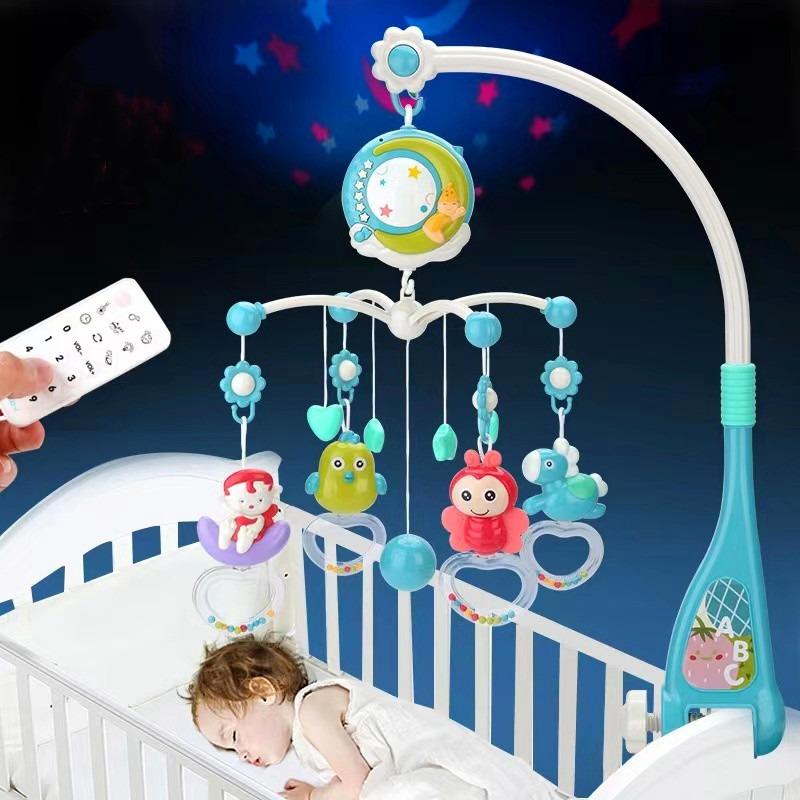 Ibi-Irn Bed Rack with Bells and Lights- Blue