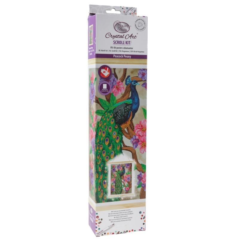 Craft Buddy Crystal Art Diamanter Collection 35 x 45 cm Peacock Peony