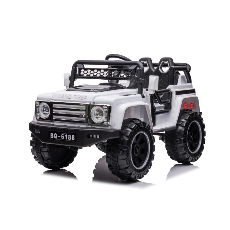 FIRST STEP Kids Electric Ride-On Land Rover Jeep Car White