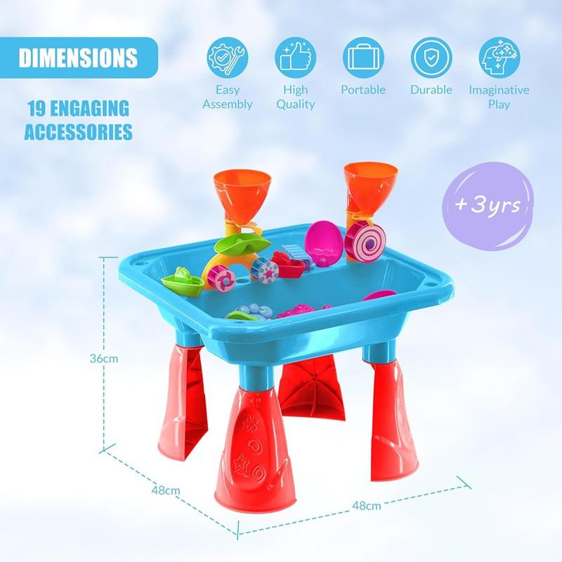 Hualian Sand and Water Table Set - Blue/Red