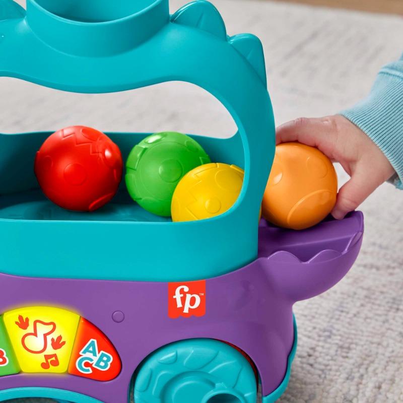 Fisher-Price Triceratops Interactive Ball Popper Pull Toy