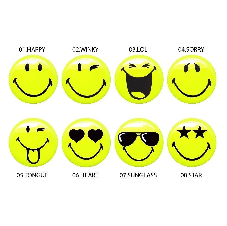 Slimy Smiley Blister Card Yellow - Multishapes