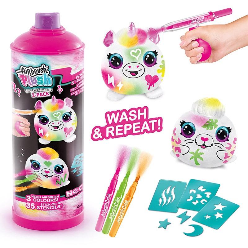 Canal Toys Airbrush Plush - Neon Mini Mystery 2 Packs