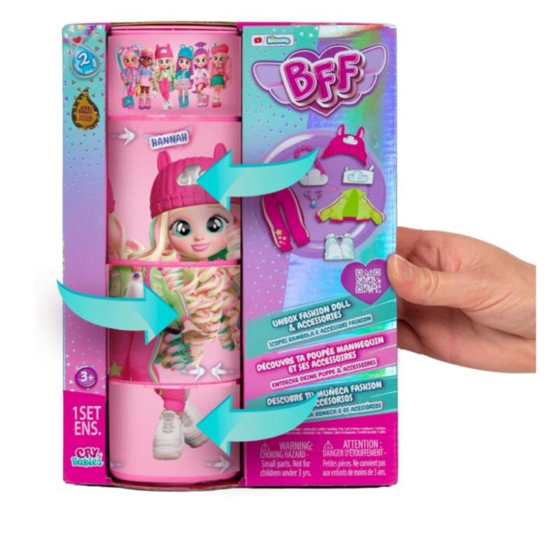Cry Babies BFF Hannah Fashion Doll with 9 Surprises