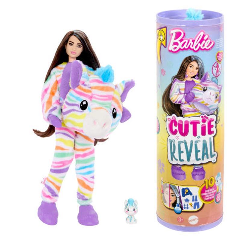 Barbie Cute Reveal Dream Zebra Doll with 10 Surprises