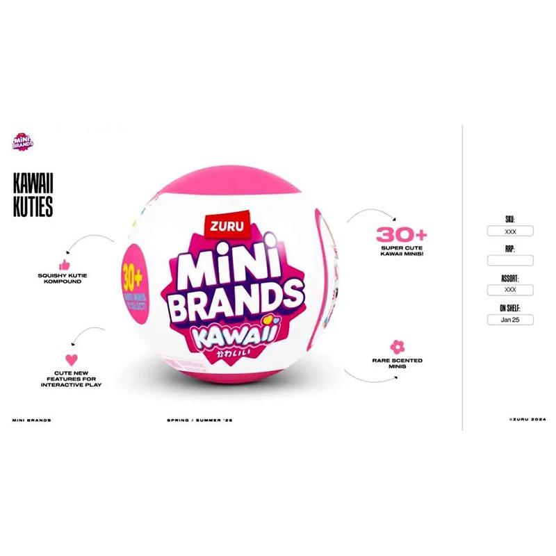 ZURU 5 Surprise Kawaii Kuties Mini Brands Series 1 Collectible Capsule