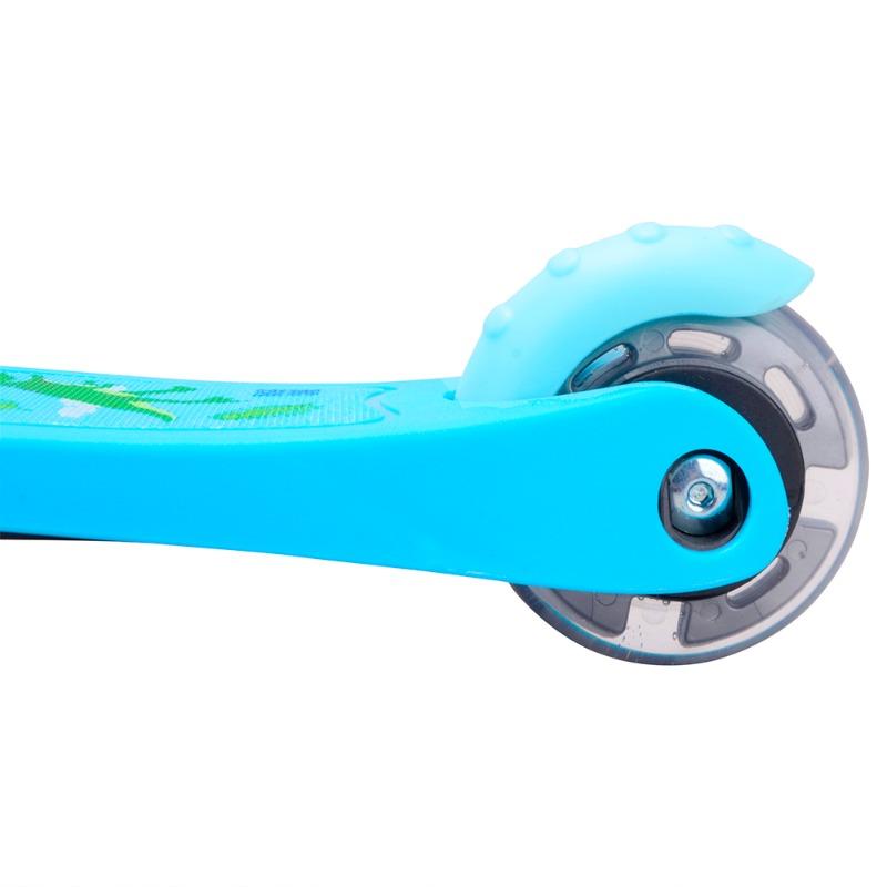 BOLDCUBE 3 Wheel Scooter Folding Teeny Dinosaur (Blue)