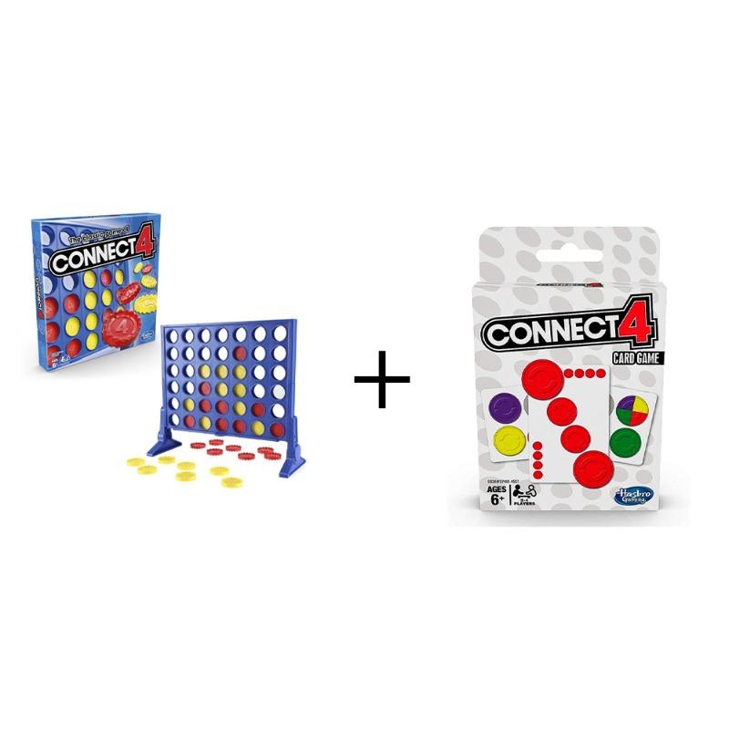 Connect 4 Classic + Card Game Bundle