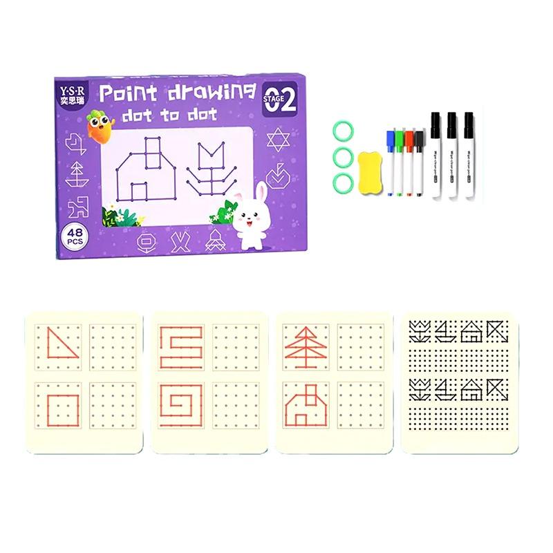 Paint Drawing Dot To Dot Set - 48 Pcs