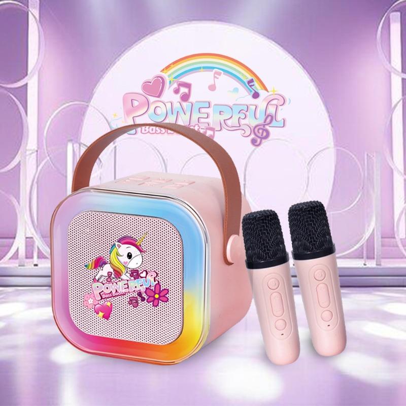 Unicorn Bluetooth Karaoke Microphone with LED Speaker