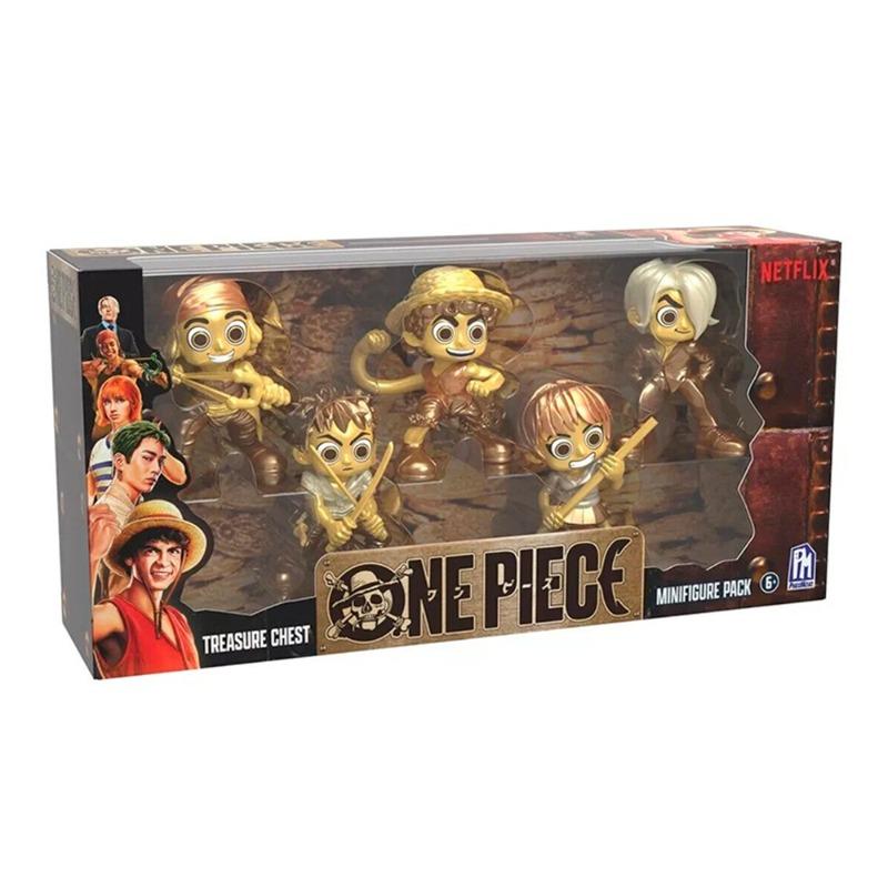 Anime One Piece Treasure Chest Series 1 Gold Mini Figure Set - 5pk
