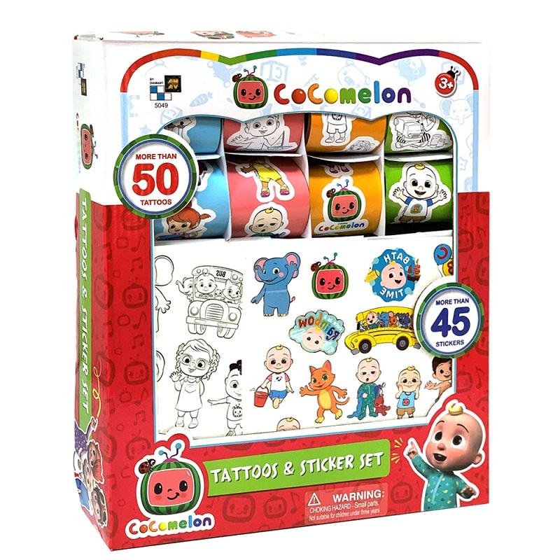 Cocomelon Tattoos And Stickers Set