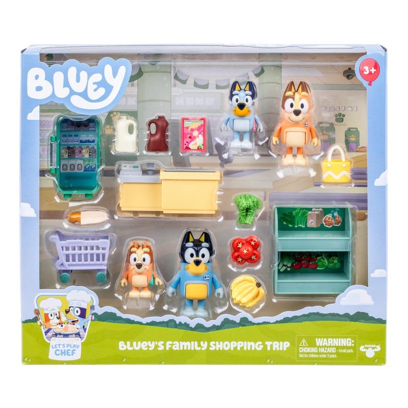 Bluey S13 Lets Play Chef Family Shopping Trip Multi Pack Exclusive