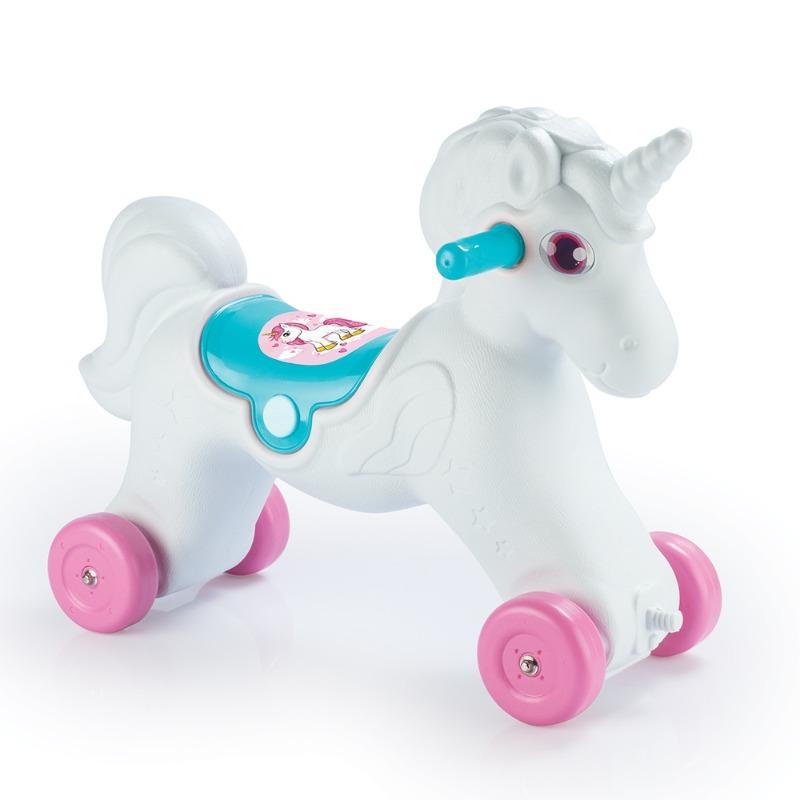 Dolu Unicorn Rocking Wheel Horse Single Parcel - Pink