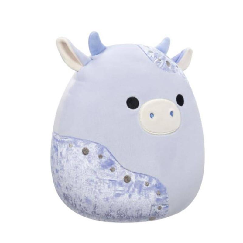 Squishmallows 12" Plush - Light Blue Velvet Cow W/Blue Patches