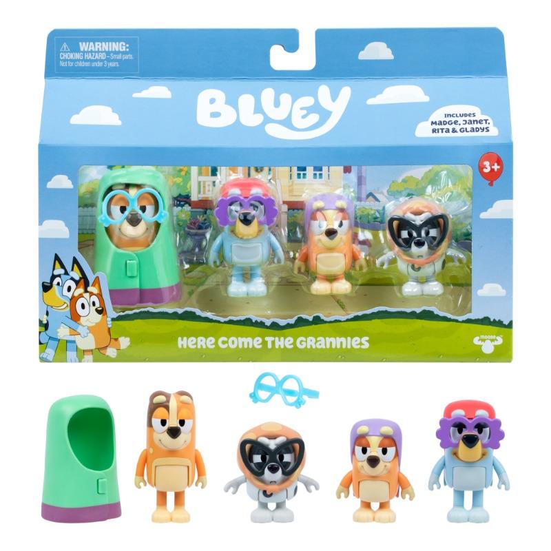 Bluey Figure 4 Pack Grannies S14 – Collectible Playset