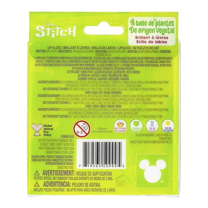 Disney Stitch 5 Pack Holographic Lip Gloss With Topper Plant Based