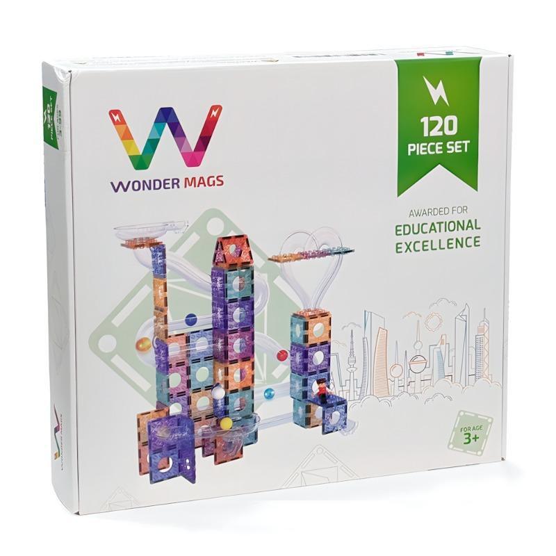 WonderMags Magnetic Tiles - 120 Pcs