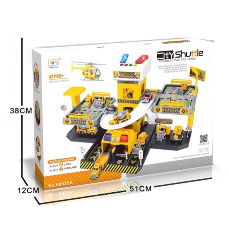 Engineering Police Parking Lot Building - 47pcs