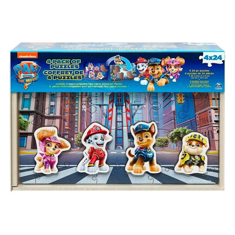 Paw Patrol Movie Wooden 4 Packs Puzzles