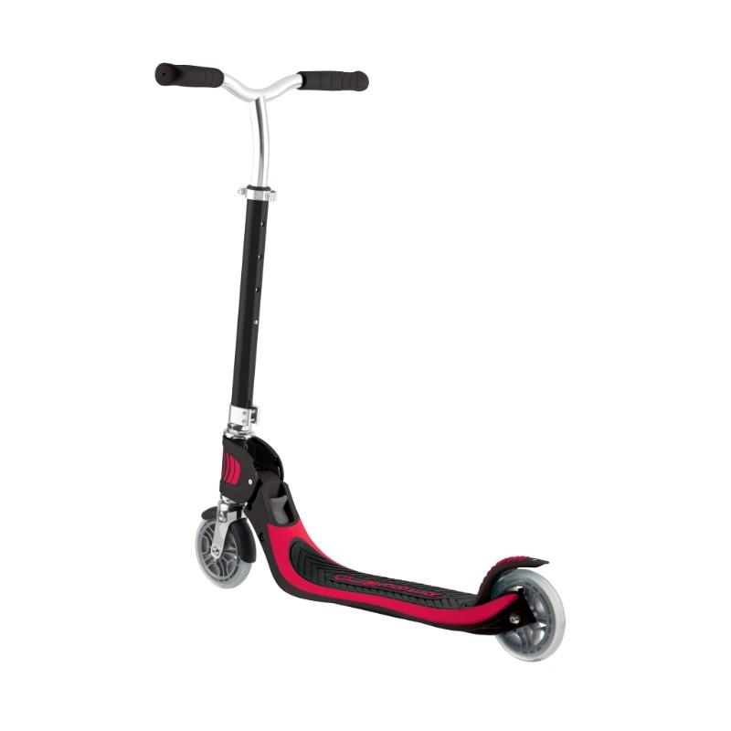 Globber Flow 125 Foldable Kick Scooter Adjustable Lightweight Scooter for Kids Black
