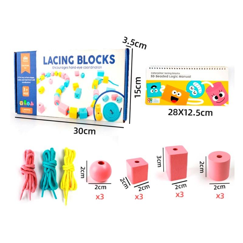 Lacing Blocks Beads And Threading