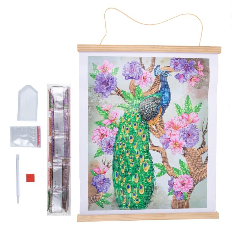 Craft Buddy Crystal Art Diamanter Collection 35 x 45 cm Peacock Peony
