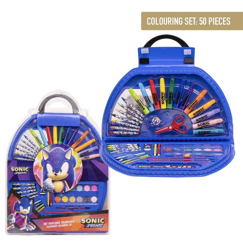 Sonic Prime Colorable Stationery Set 50 Pcs Box