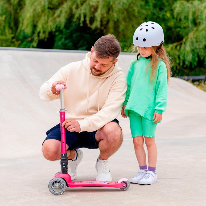 BOLDCUBE 3 Wheel Scooter Folding Teeny (Pink)