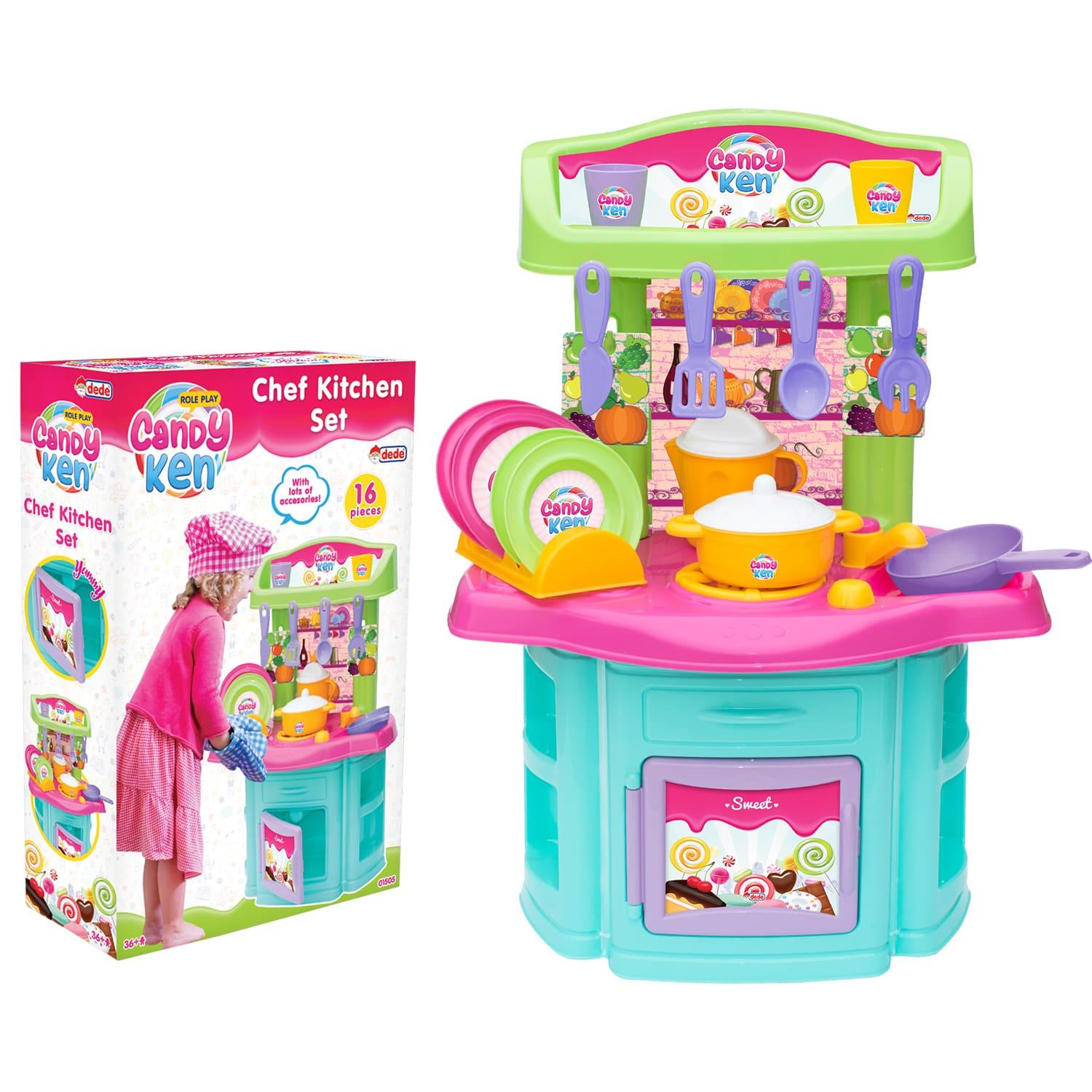 Candy And Ken Chef Kitchen Set - 16 Pcs
