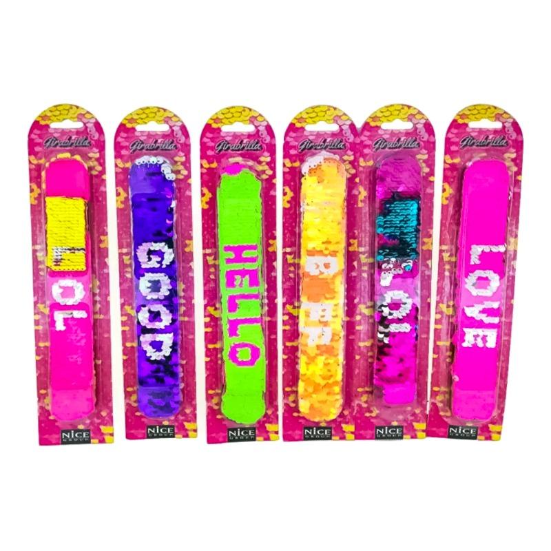 Girabrilla Sequin Embellished Snap Bracelet
