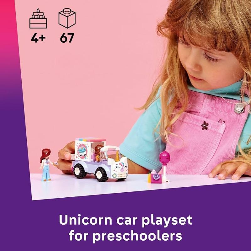 Lego Building Kit Unicorn Cake Delivery Car 42675