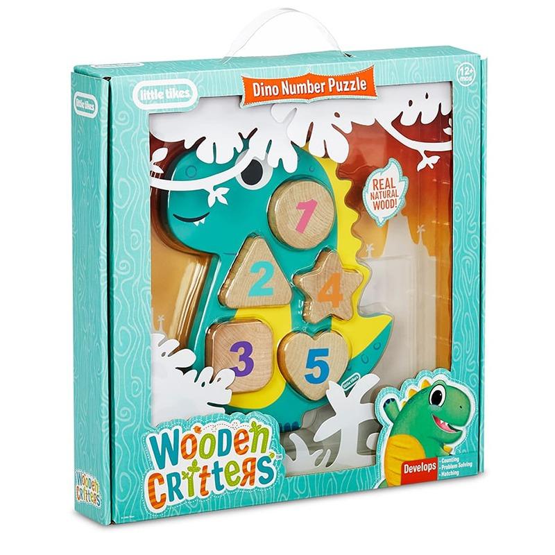 Little Tikes Wooden Critters Number Puzzle - Dino